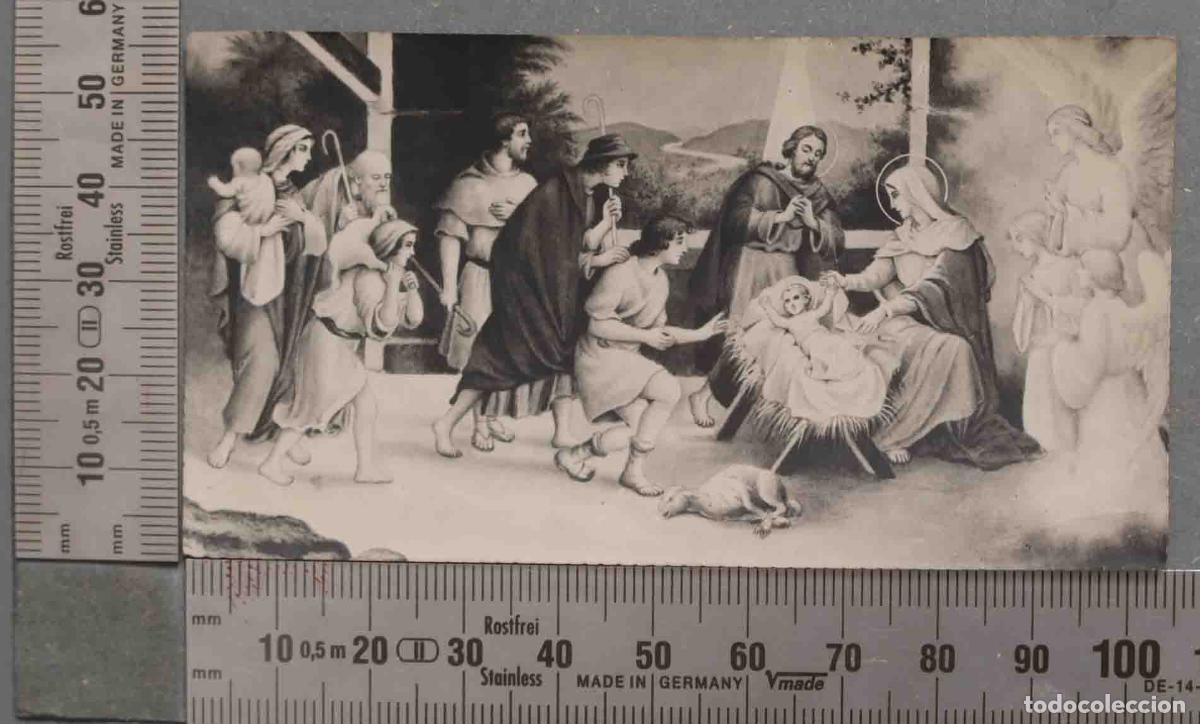 Cartes Postales: ESTAMPA. ADORACION NI&Ntilde;O CON VERSOS AL DORSO MECANOGRAFIADOS