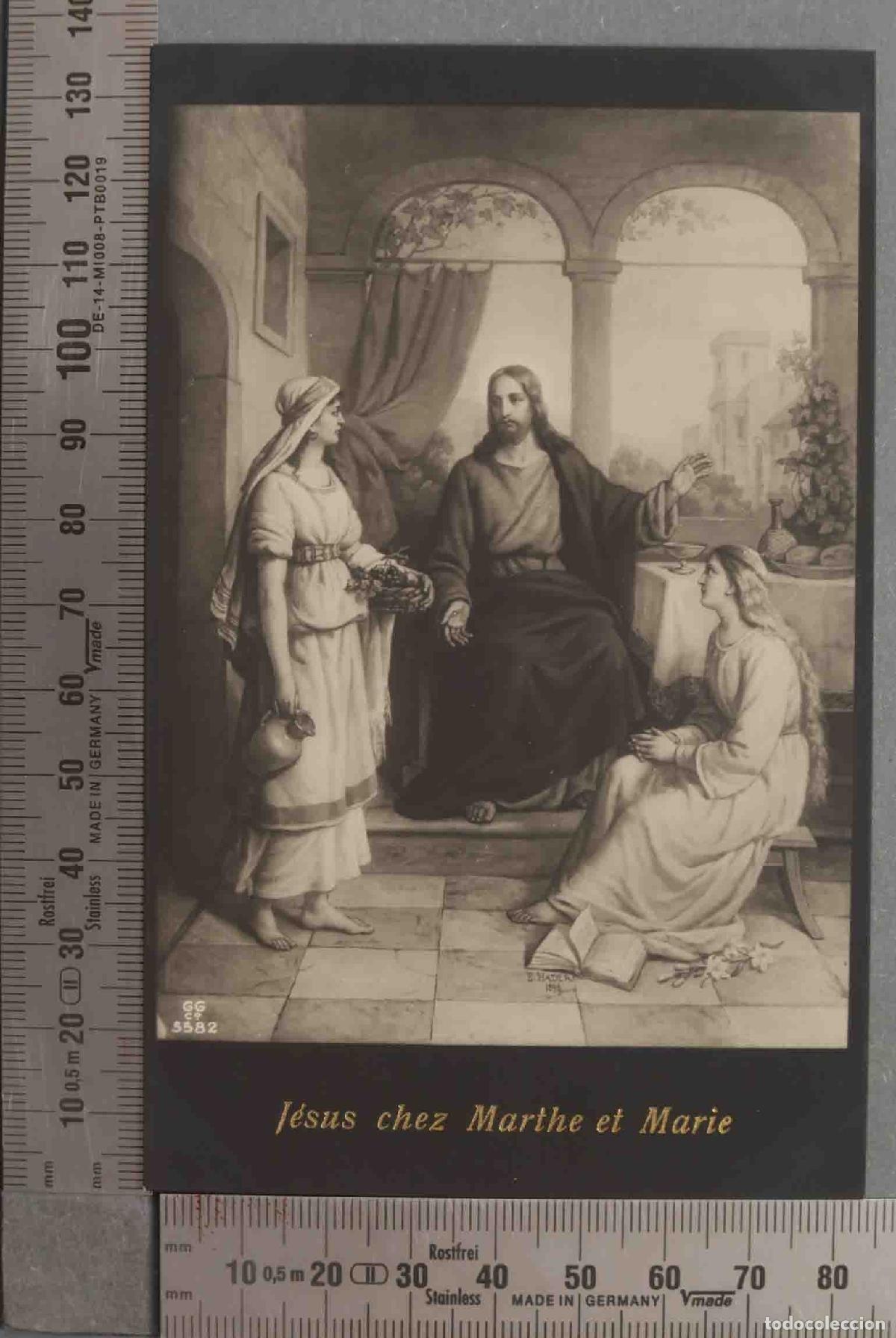 Cartes Postales: ESTAMPA. POSTAL. JESUS CHEZ MARTHE ET MARIE