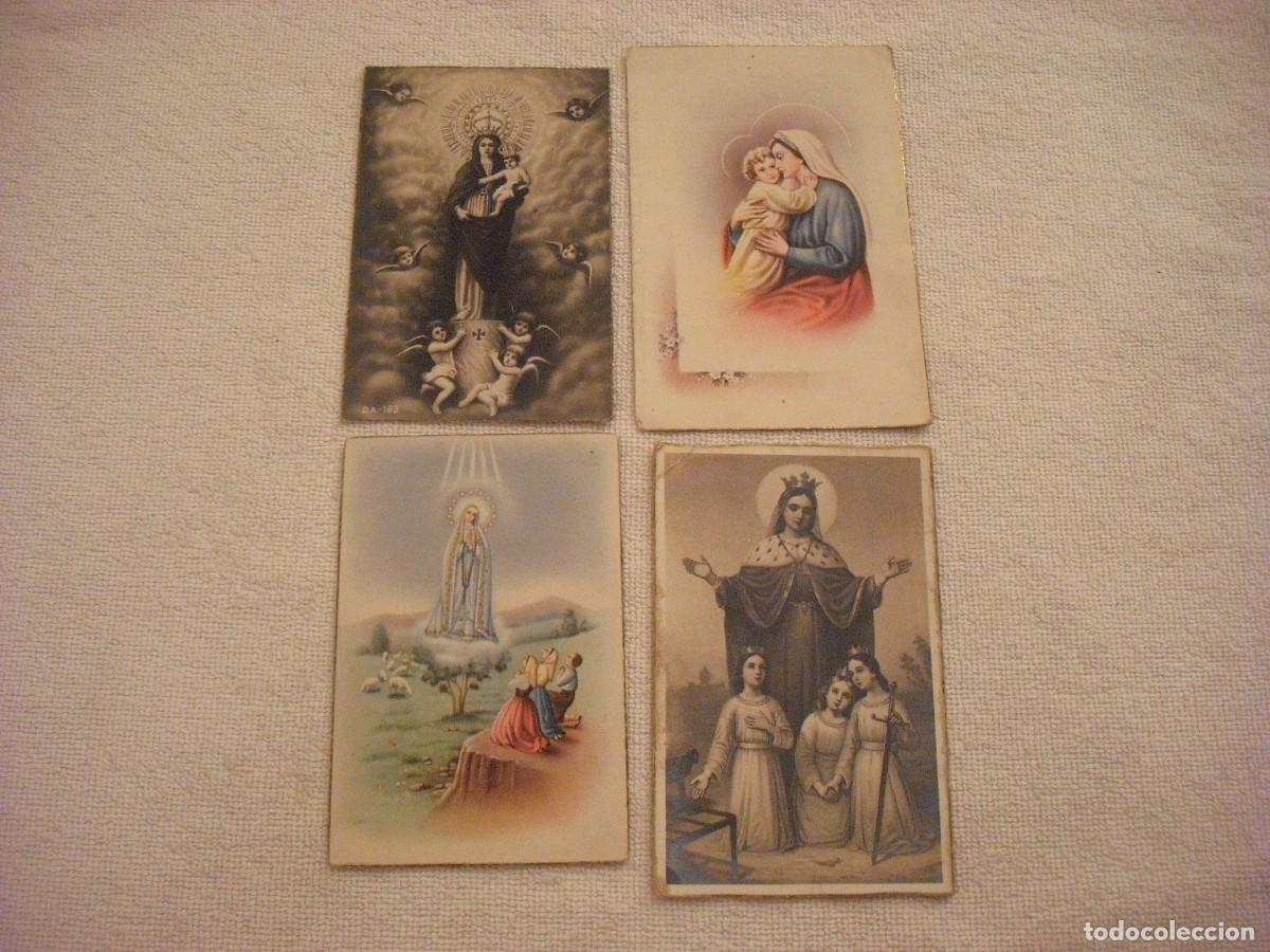 Postais: LOTE DE 4 POSTALES DE LA VIRGEN.