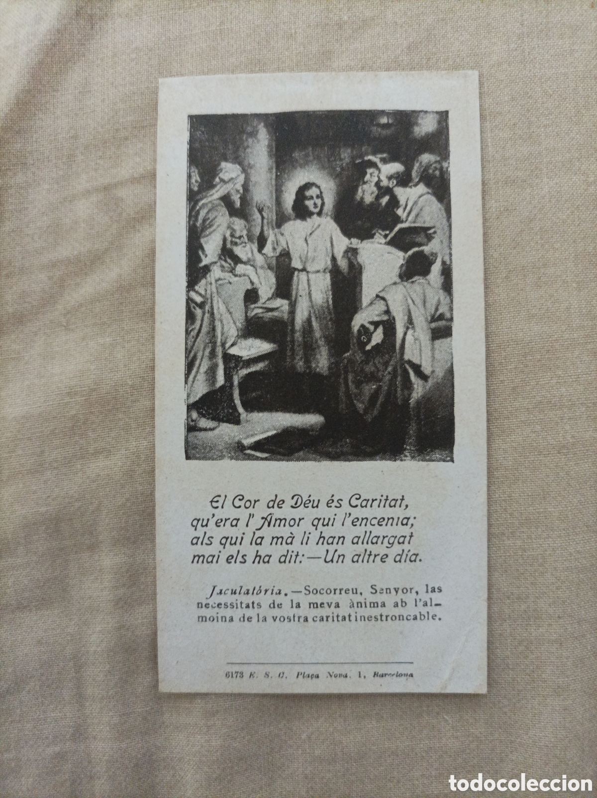 Postcards: ESTAMPA JACULATORIA EL COR DE DEU ES CARITAT