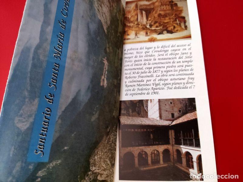 Cartoline: FOLLETO ESTAMPA SANTUARIO DE SANTA MARIA DE COVADONGA ASTURIAS VIRGEN SANTINA
