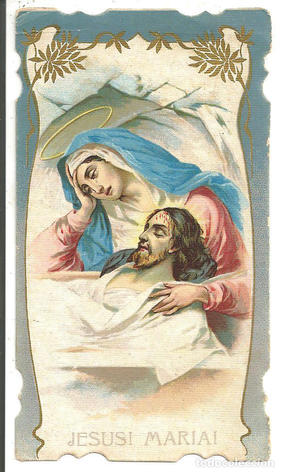 Cartoline: ESTAMPA ANTIGUA *MARIA SANTISIMA DE LOS DOLORES* - IMP. MEDIOLANI 1897 - BORDE TROQUELADO