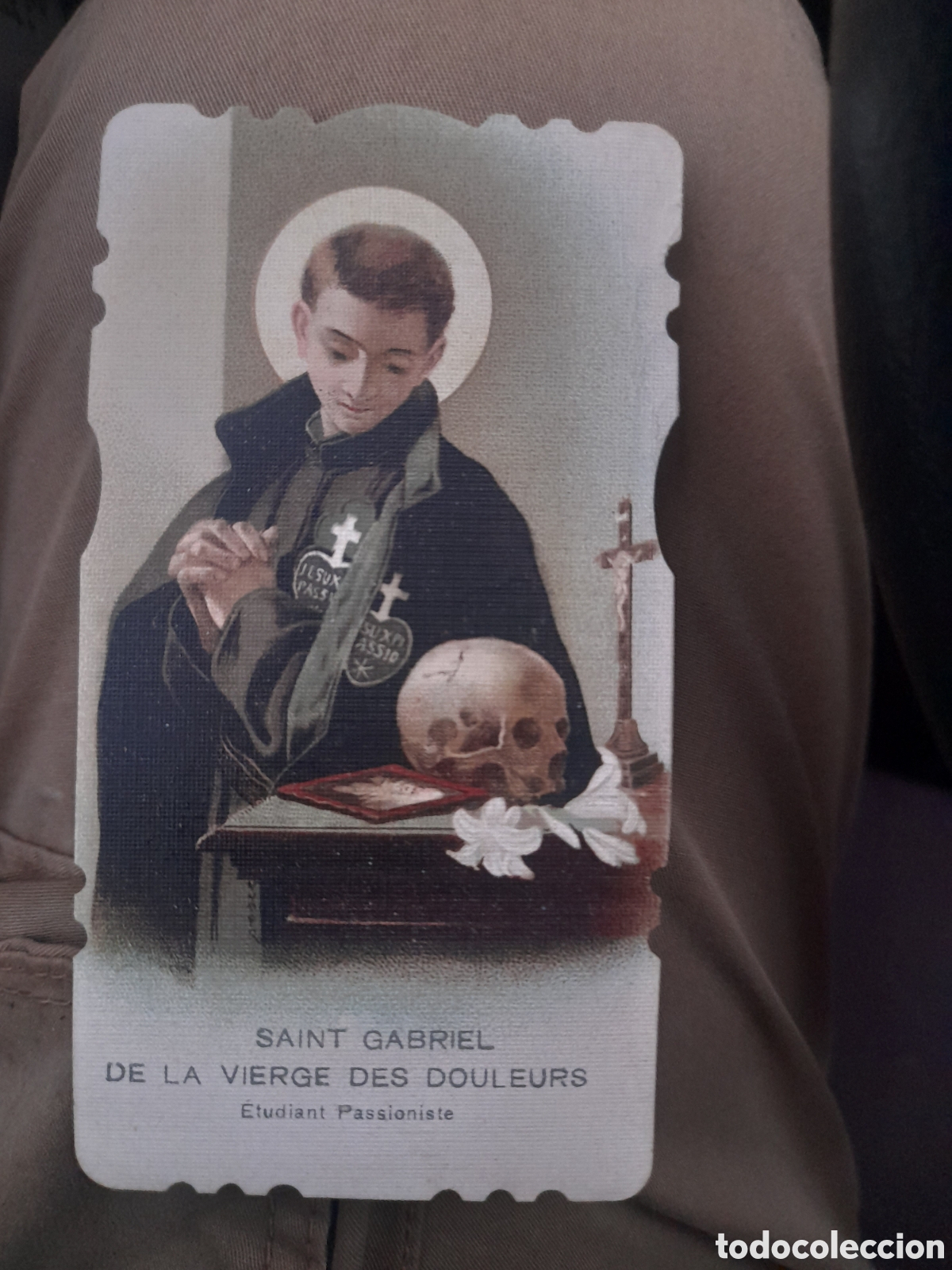 Postales: Antigua recordatorio con leyenda, San Gabriel de la Virgen de los Dolores, de 1920