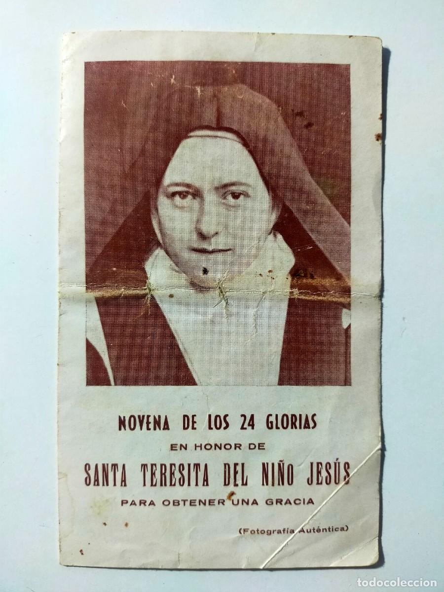 Postales: D&iacute;ptico: Novena de las 24 Glorias en honor de SANTA TERESITA DEL NI&Ntilde;O JESUS.