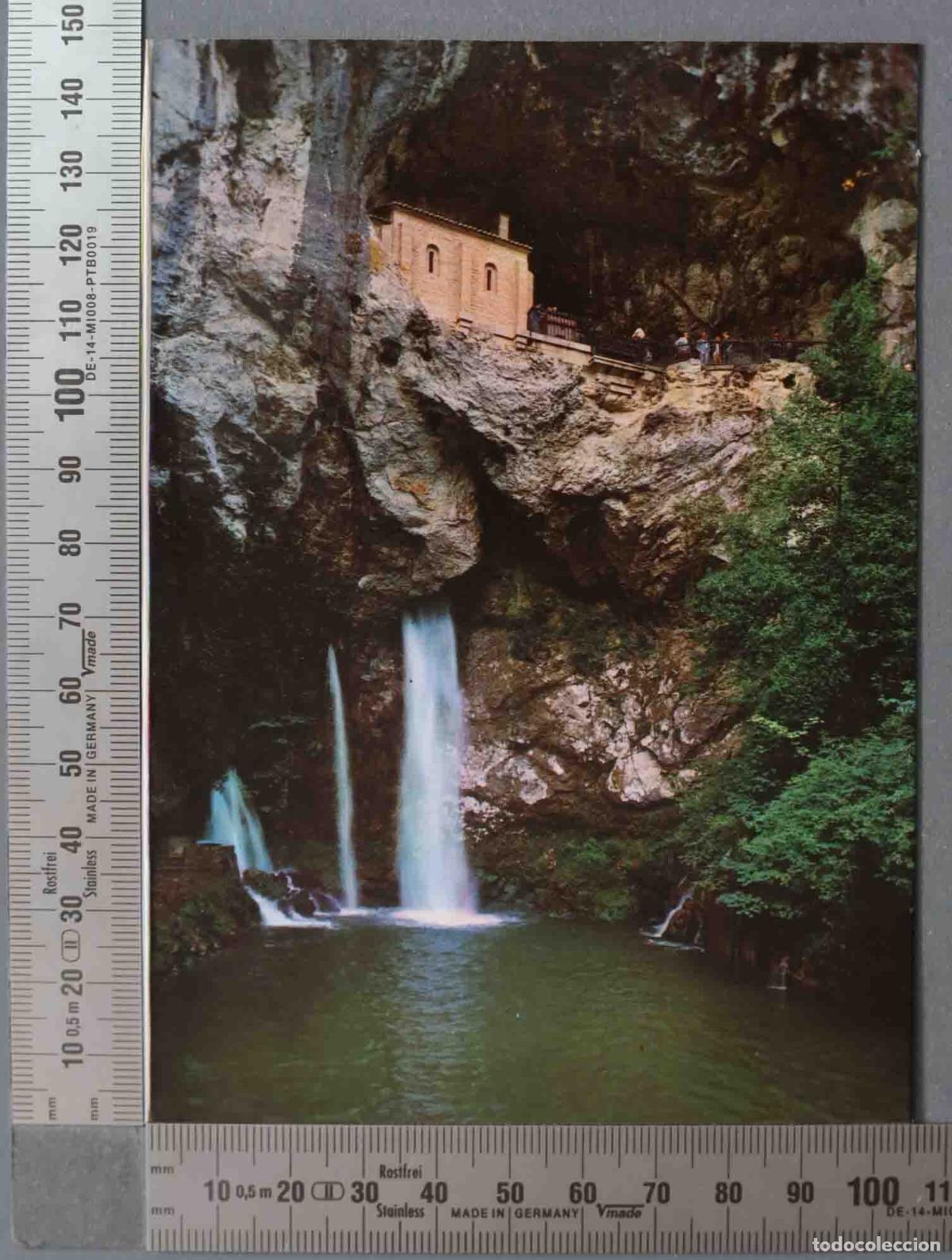 Postais: POSTAL. 87 .-COVADONGA (Asturias) Gruta Y cascada