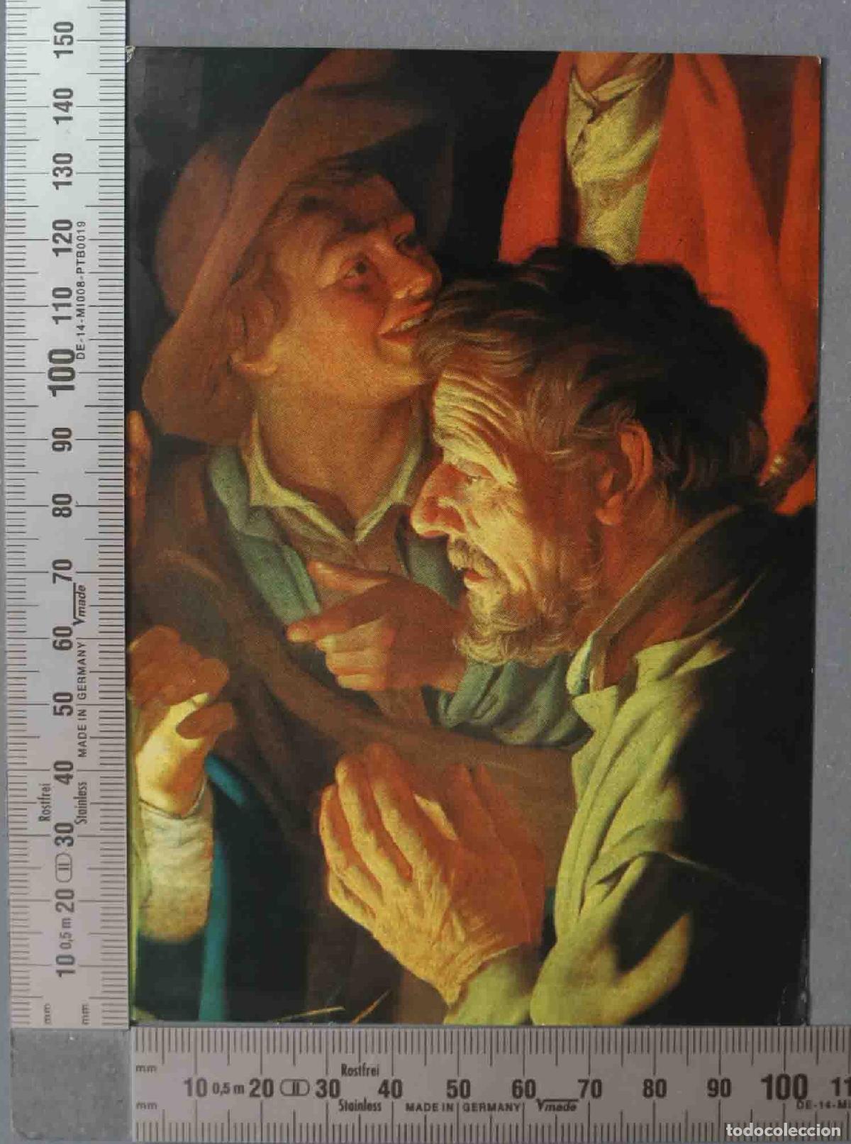 Postais: POSTAL. Gerard van Honthorst ANBETUNG DER HIRTEN (Ausschnitt) Wallraf-Richartz-Museum, K&ocirc;ln.