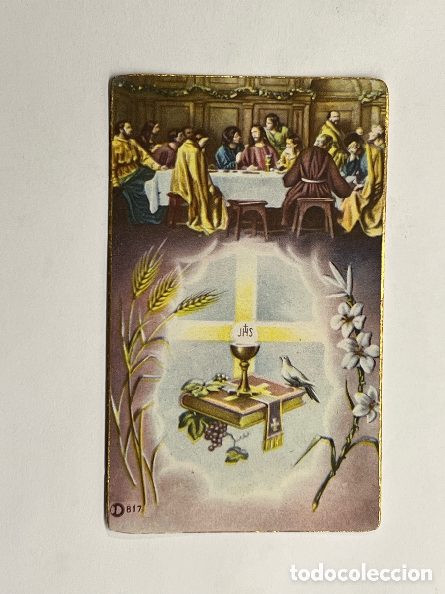 Postais: PUEBLA DE VALLBONA. Estampa Primera Comuni&oacute;n. Consuelo Segu&iacute;.. (a.1949)