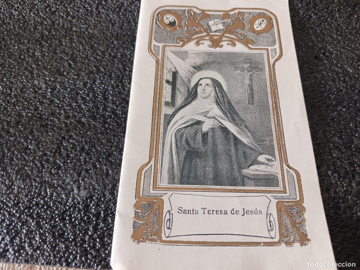 Postales: diptico, novena a santa teresa de jesus, dia cuarto, 13,5 x 8 cm. aprox.