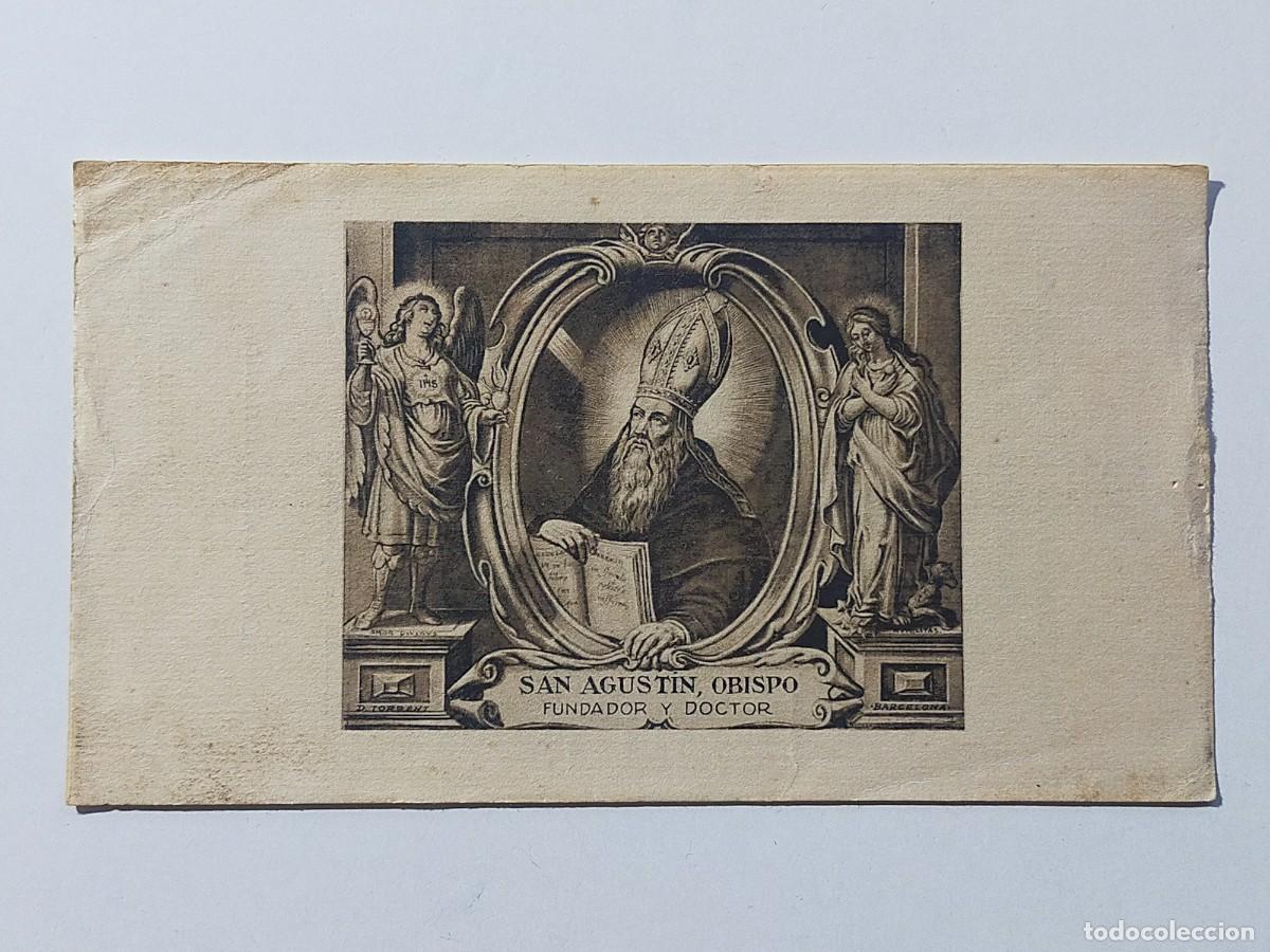 Postales: Estampa: SAN AGUSTIN Obispo. XV Centenario de la muerte de San Agust&iacute;n - A&ntilde;o 1930