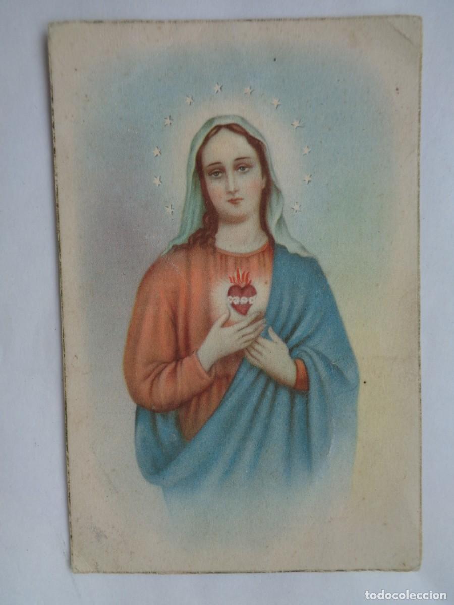Postales: PRECISOSA POSTAL CON IMAGEN DEL SAGRADO CORAZON DE MARIA . A&Ntilde;OS 40