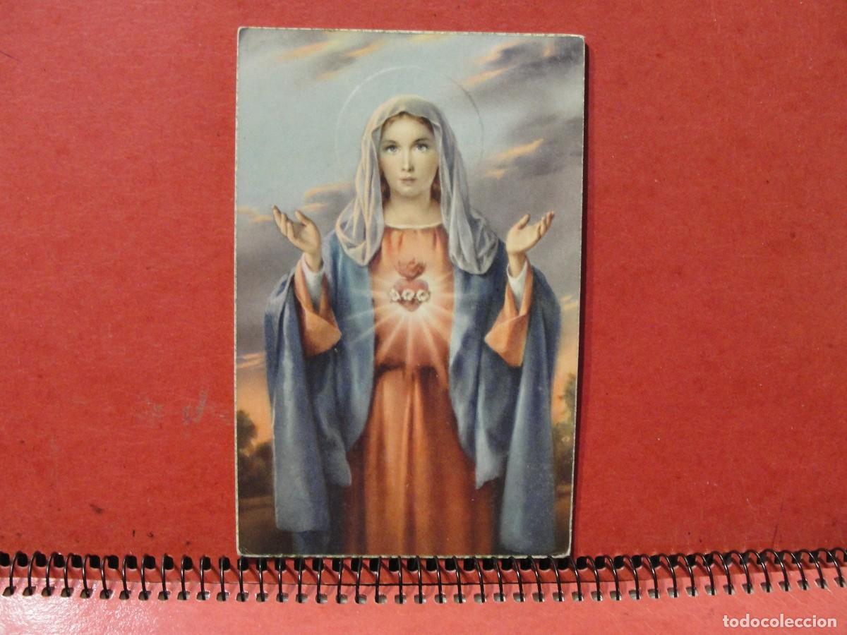 Postales: 602 LT - EL SAGRADO CORAZON DE LA VIRGEN - A&Ntilde;OS 50