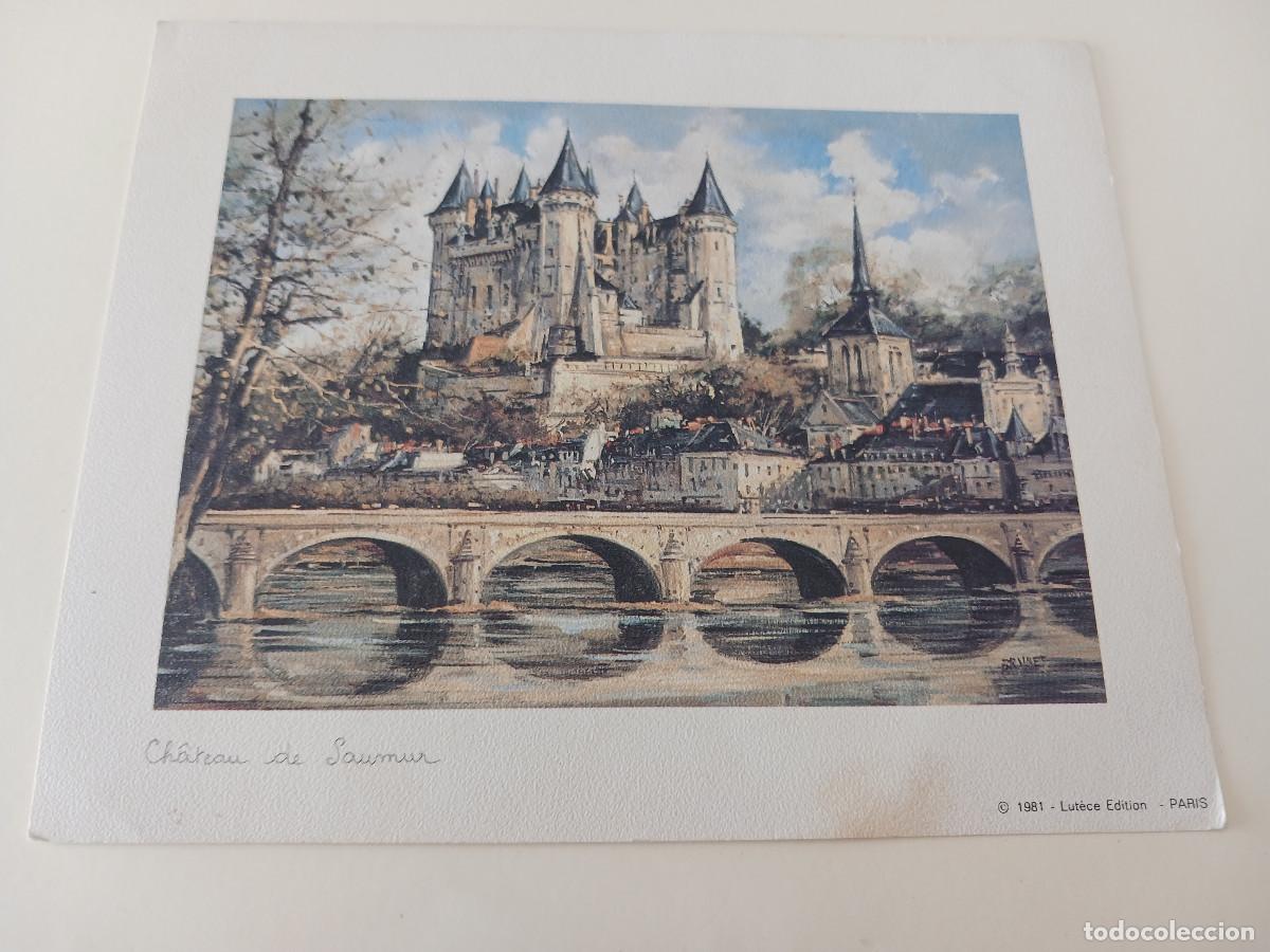 Cartes Postales: lamina de pintura, chateau de saumur, 1981, ed. lutece