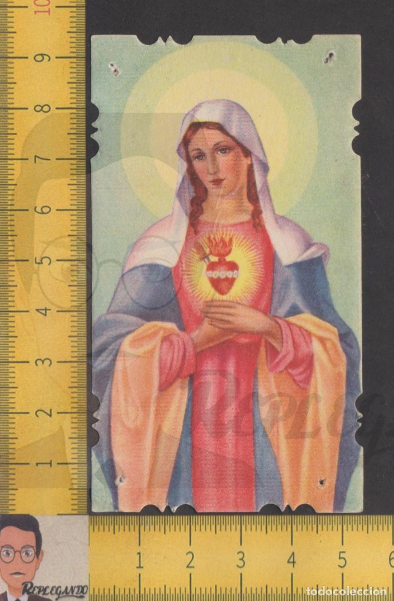 Postales: SAGRADO CORAZ&Oacute;N DE MAR&Iacute;A - IMAGEN VIRGEN - ANTIGUA ESTAMPA A&Ntilde;OS 50 - ESPA&Ntilde;A CATOLICISMO