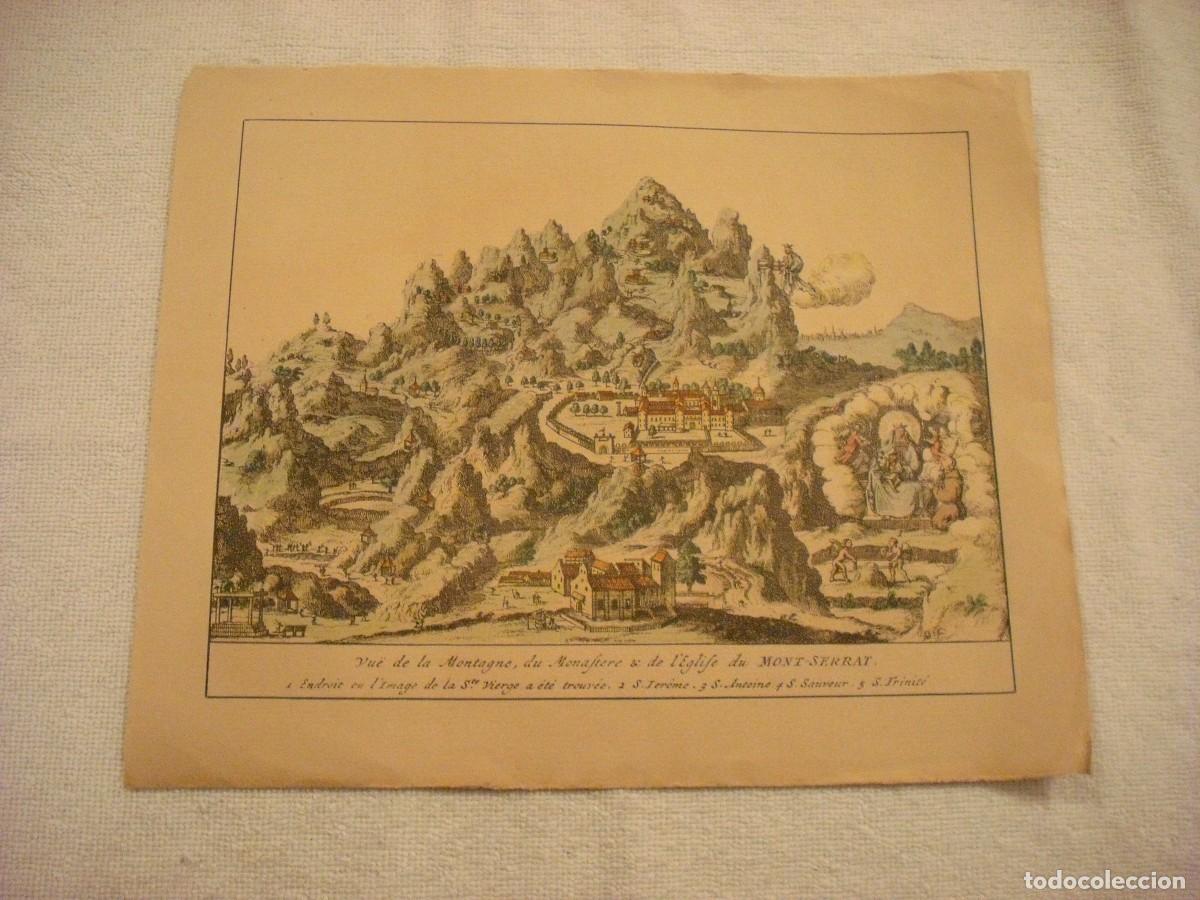 Postais: ANTIGUA IMAGEN DE LA MONTA&Ntilde;A DE MONTSERRAT, TEXTO EN FRANCES 24 X 19 CM