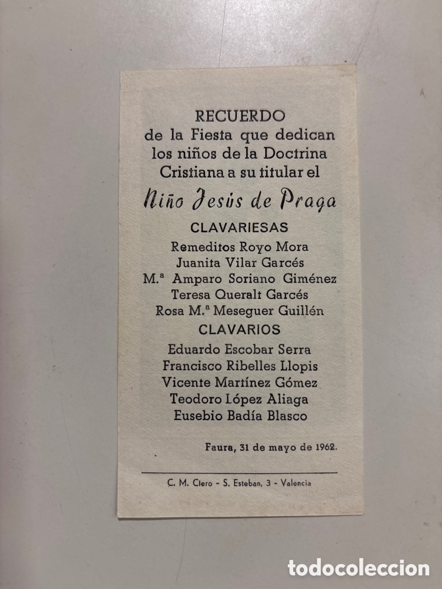 Postales: RCDO. FIESTA QUE DEDICAN LOS NI&Ntilde;OS DE LA DOCTRINA CRISTIANA A SU TITULAR NI&Ntilde;O JESUS DE PRAGA. FAURA,
