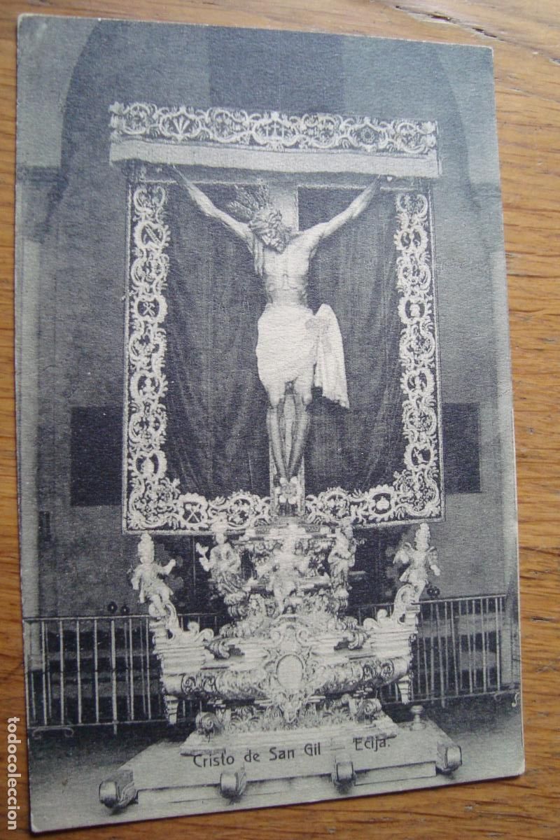 Cartoline: ANTIGUA POSTAL CRISTO DE SAN GIL ECIJA SEVILLA. CASTELLANO LIBRERO. POSIBLEMENTE A&Ntilde;OS 30