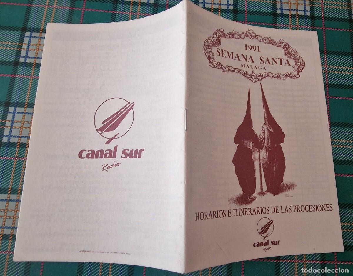 Postcards: Horario e itinerarios Semana Santa de M&aacute;laga, 1991