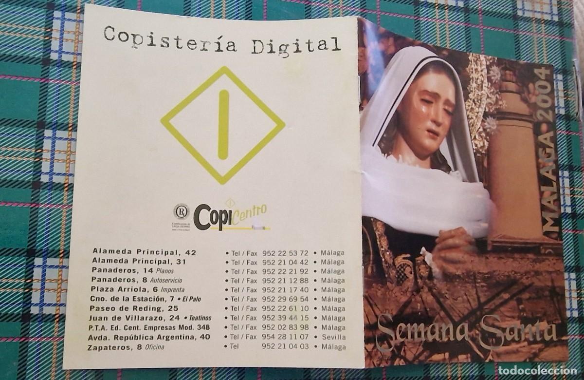 Postcards: Horario e itinerario Semana Santa M&aacute;laga, 2004