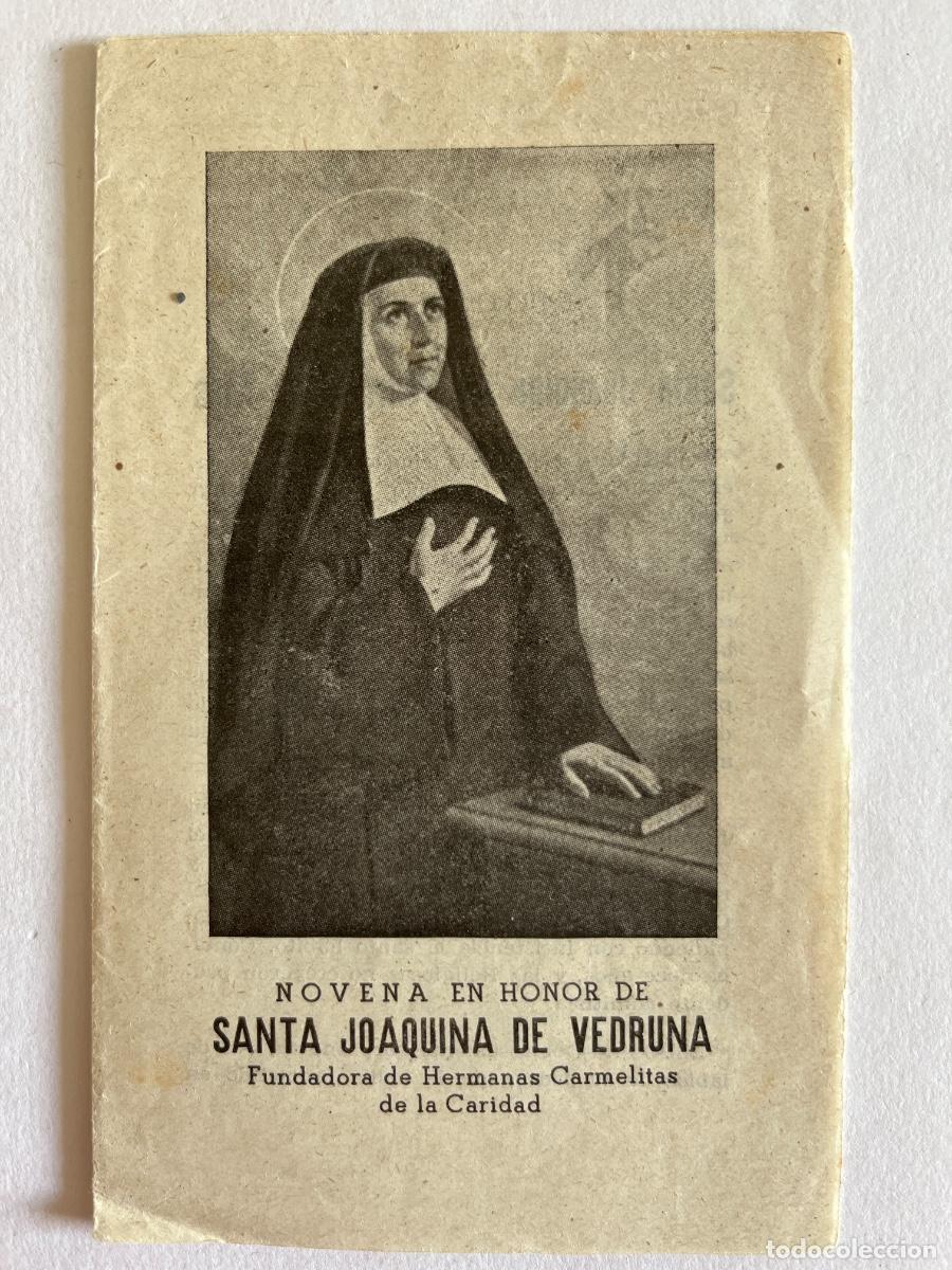 Postales: FOLLETO. Novena en honor de santa Joaquina de Vedruna. Carmelitas.