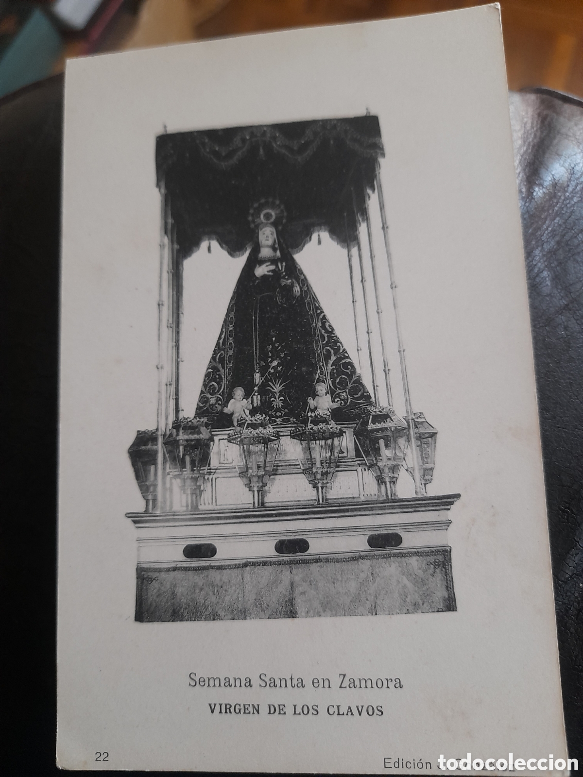 Postais: Antigua postal, Virgen de los Clavos, Semana Santa de Zamora