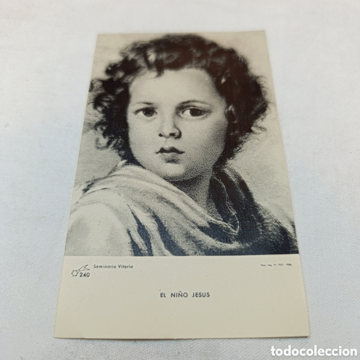 Postales: SEMINARIO VITORIA,1954, ESTAMPA NI&Ntilde;O JES&Uacute;S DE MURILLO,CON ORACION