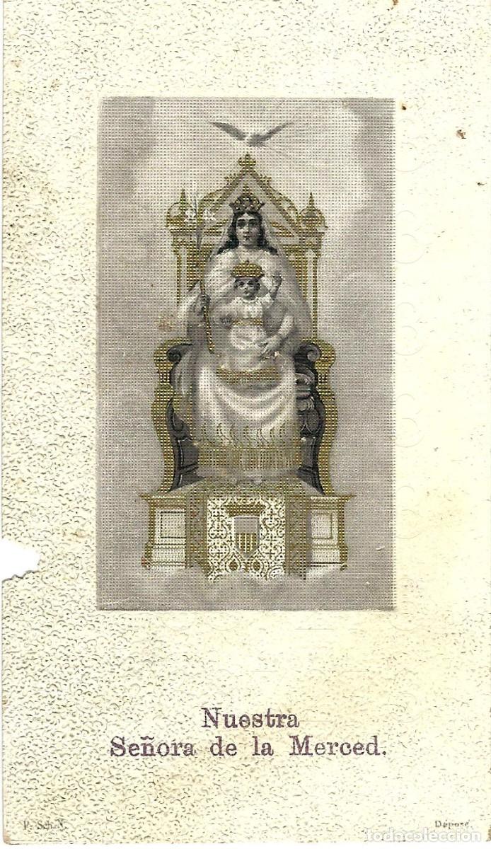 Postales: NTRA SRA DE LA MERCED CON RIBETES DORADOS 11X6 estampa recordatorio LM45