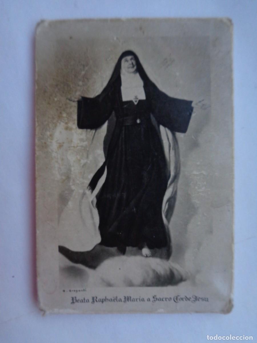 Postales: ANTIGUA ESTAMPA DE BEATA RAFAELA MARIA DEL SAGRADO CORAZON . CON PI&Eacute; TRASERO PARA SOBREMESA