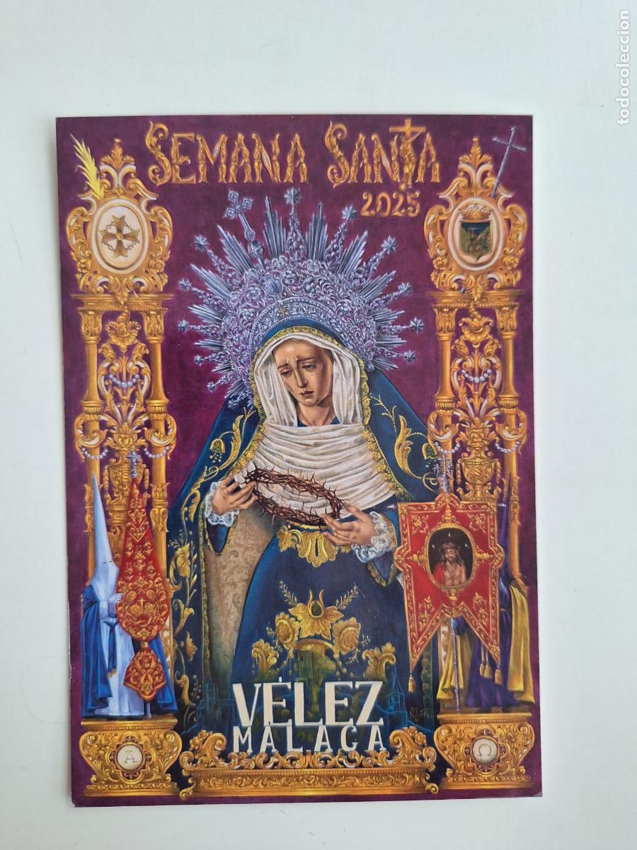 Postales: Postal Semana Santa V&eacute;lez-M&aacute;laga 2025 Cartel anunciador de Francisco J Santacruz Rodr&iacute;guez Andaluc&iacute;a
