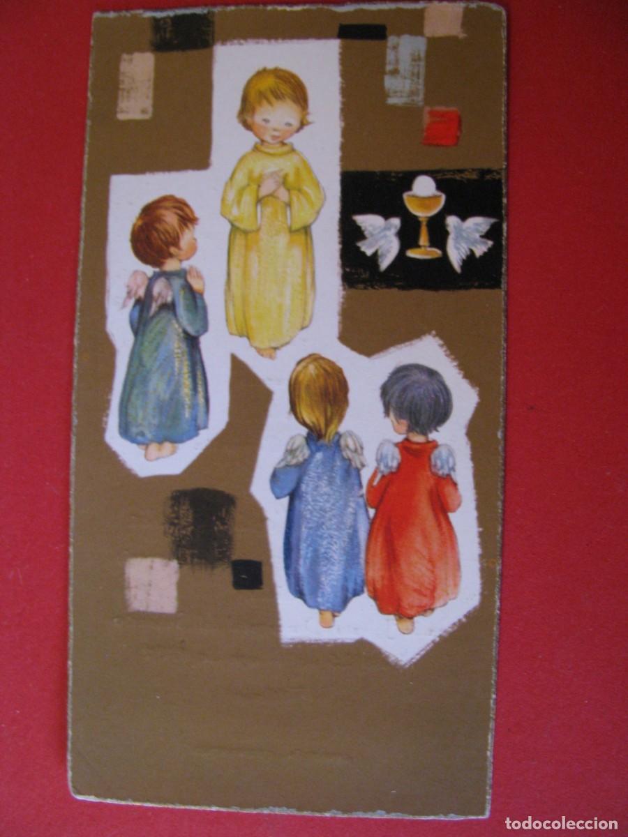 Postkarten: RECORDATORIO DE LA PRIMERA COMUNI&Oacute;N. IL. ROSER PUIG? MALAGA 1962. 11X6 CM.