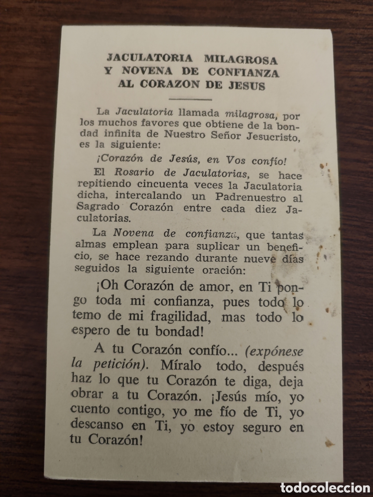 Postales: Estampita de Jes&uacute;s.1948 - Foto 3