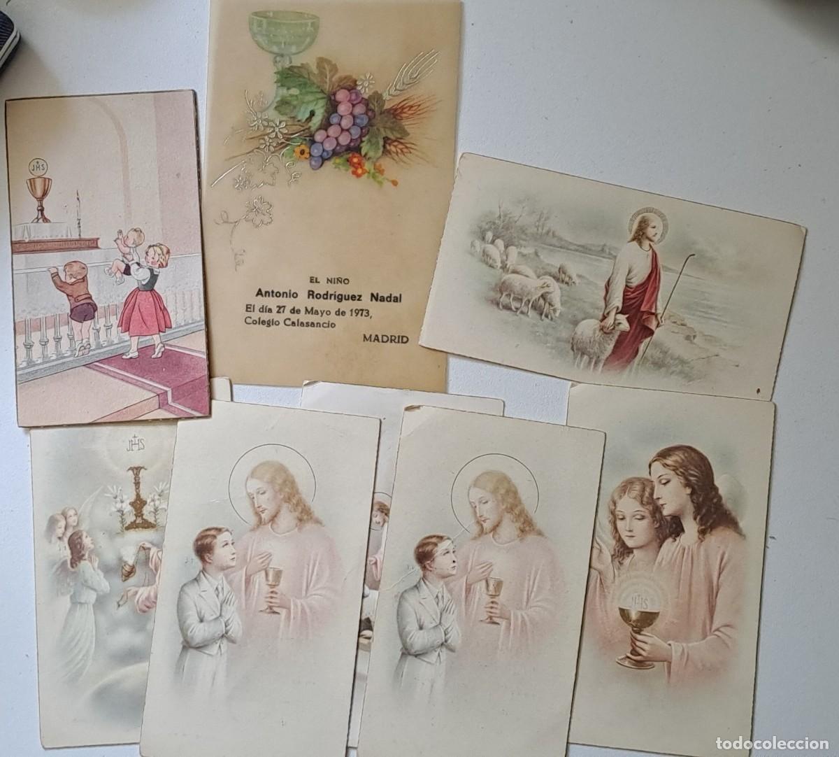 Postcards: Conjunto de Recordatorios de Primera Comuni&oacute;n de 1938(6), 1941 y 1973