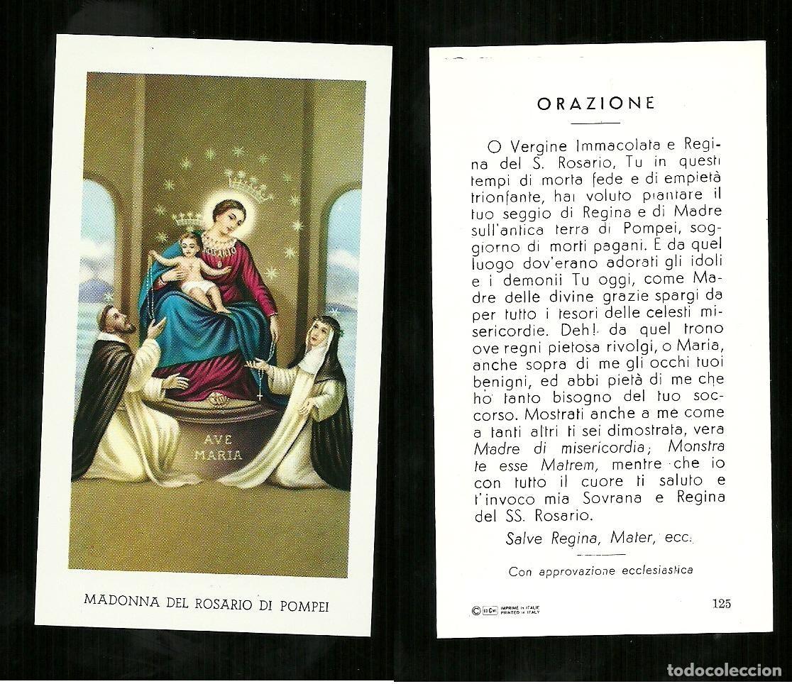 Postales: Santino - Madonna del Rosario Venerata a Pompei tipo 1