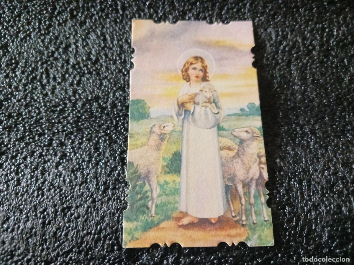 Postkarten: antigua estampilla, troquelada, jesus ni&ntilde;o, 9,5 x 5,5 cm. aprox.