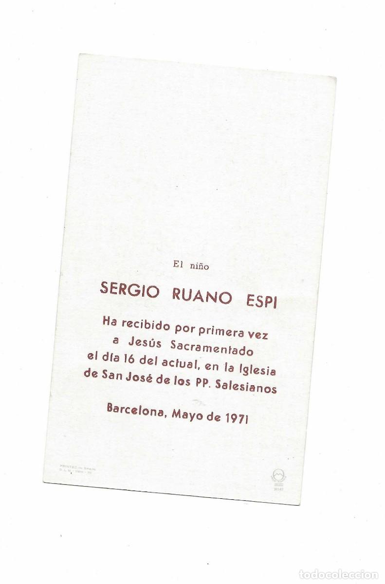 Postales: RECORDATORIO COMUNION *BARCELONA 1971* - Foto 2