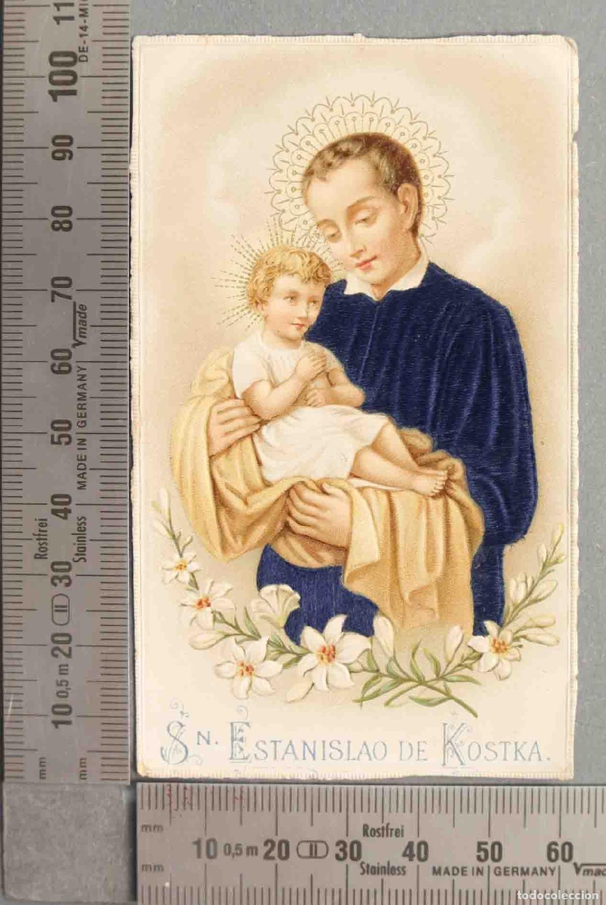Postais: ESTAMPA. SAN ESTANISLAO DE KOSTKA. SIMIL TELA. ORACION ALCANZAR BUENA MUERTE