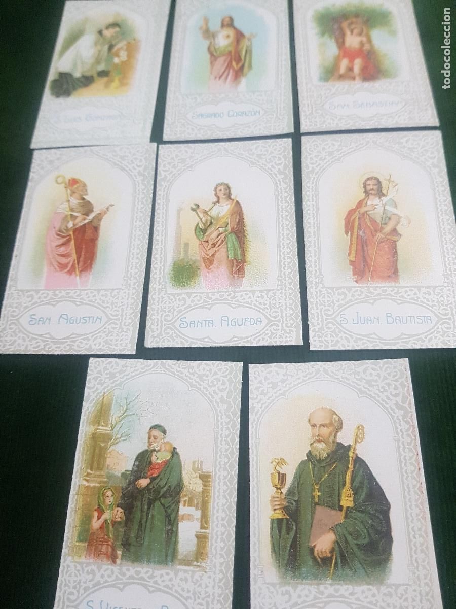 Postales: 8 ESTAMPAS IMAGENES RELIGIOSAS - Foto 3