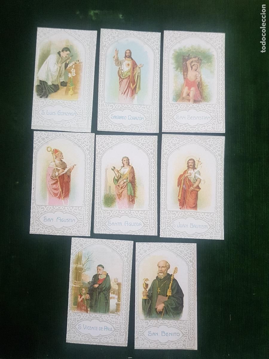 Postales: 8 ESTAMPAS IMAGENES RELIGIOSAS - Foto 1