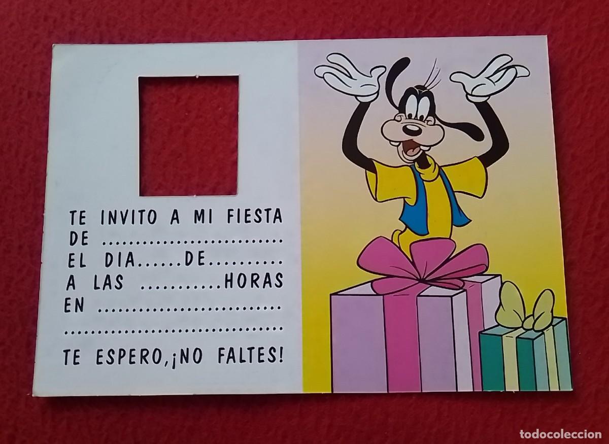 Postales: D&Iacute;PTICO TARJETA DE FELICITACI&Oacute;N RECORDATORIO INVITACI&Oacute;N O SIMIL CELEBRACI&Oacute;N FIESTA DISNEY GOOFY DOG