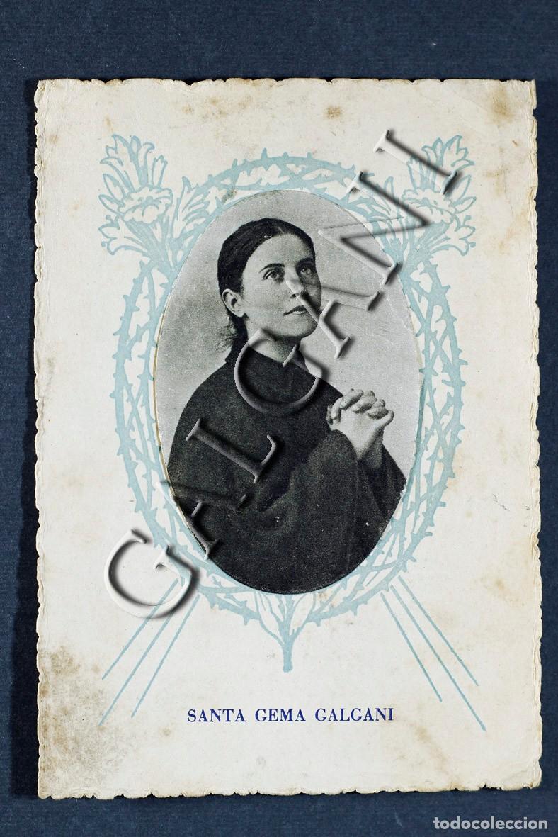 Postales: ESTAMPA RECUERDO BENDICI&Oacute;N SOLEMNE DE IMAGEN SANTA GEMA EN SEMINARIO DE BADAJOZ. 1950. 12,5X8,5 CM.