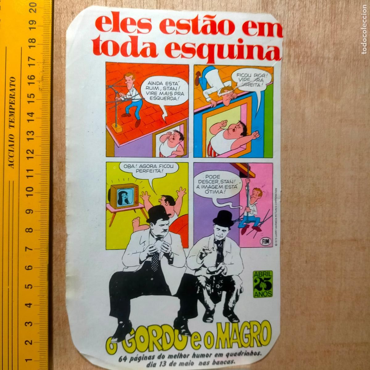 Postais: Ref444 .- antigua hoja publicitaria de revista - el GORDO Y EL FLACO , CINE COMIC