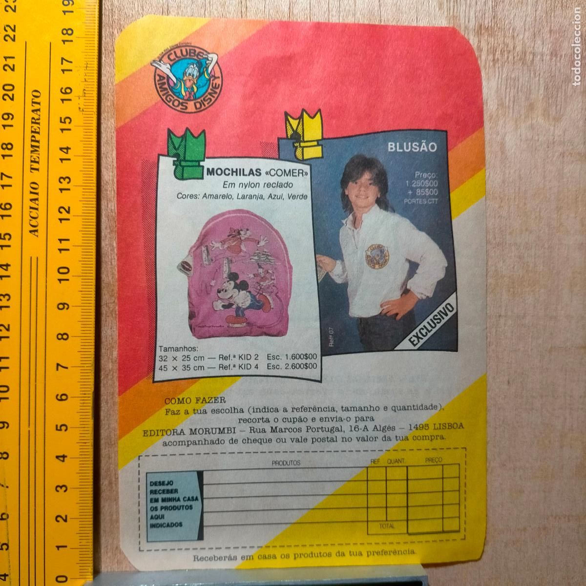 Postais: Ref444 .- antigua hoja publicitaria de revista - PUBLICIDAD CLUB DISNEY