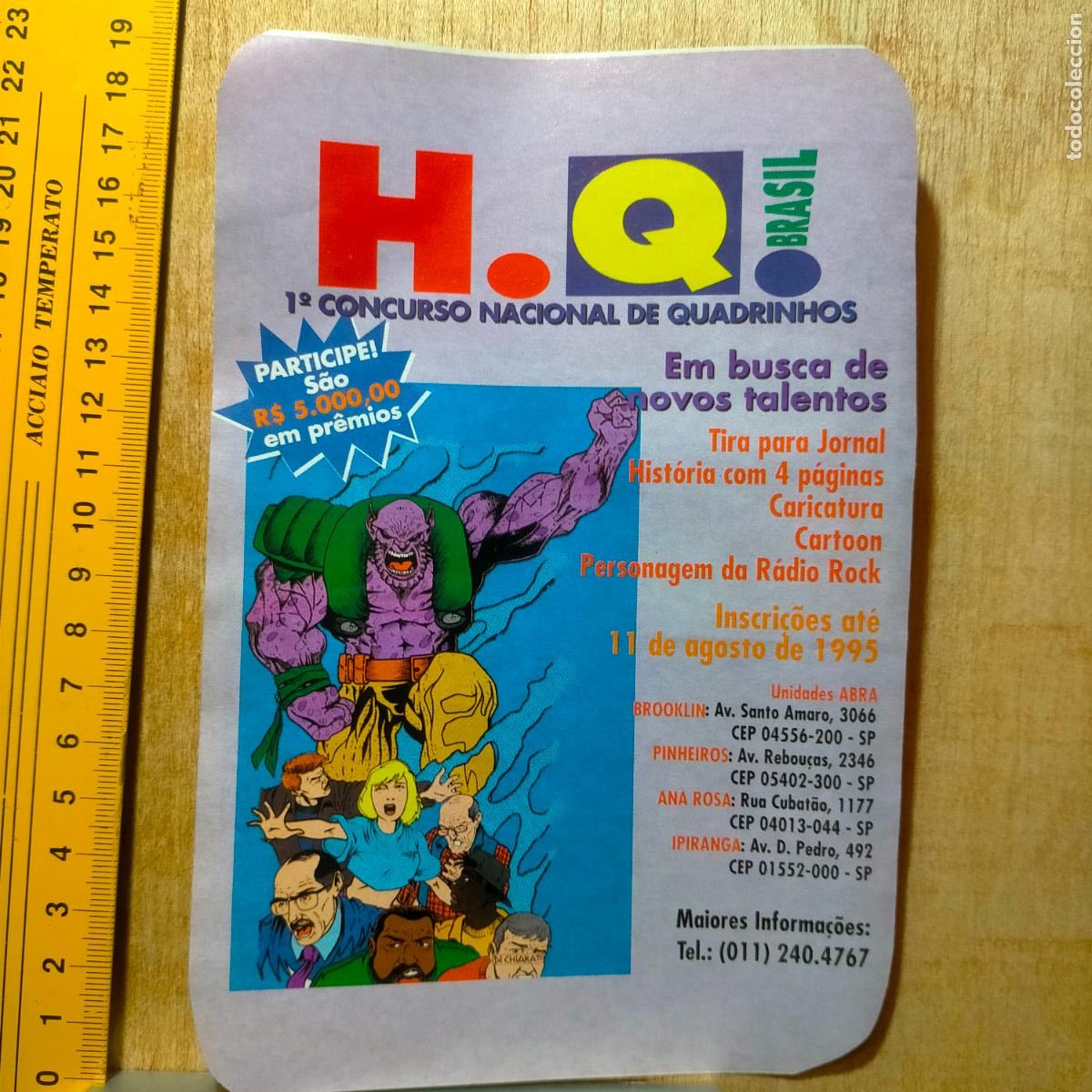 Postais: Ref444 .- antigua hoja publicitaria de revista - PUBLICIDAD CONCURSO TALENTOS CARICATURA RADIO ROCK