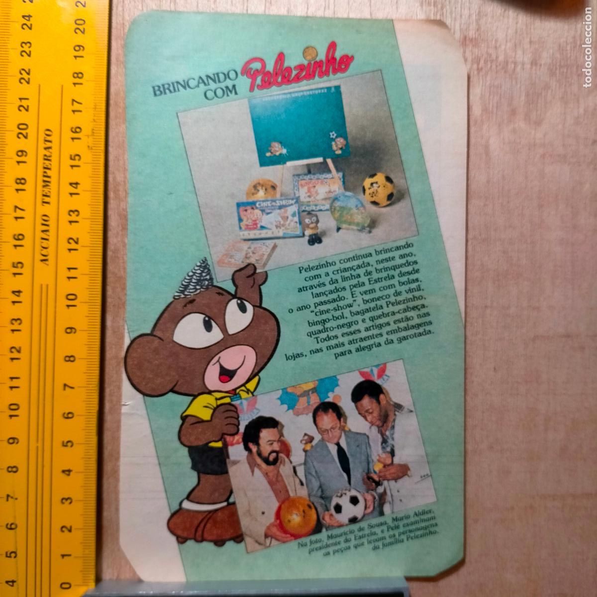 Postales: Ref444 .- antigua hoja publicitaria de revista - PUBLICIDAD FUTBOL FUTBOLISTA PELE