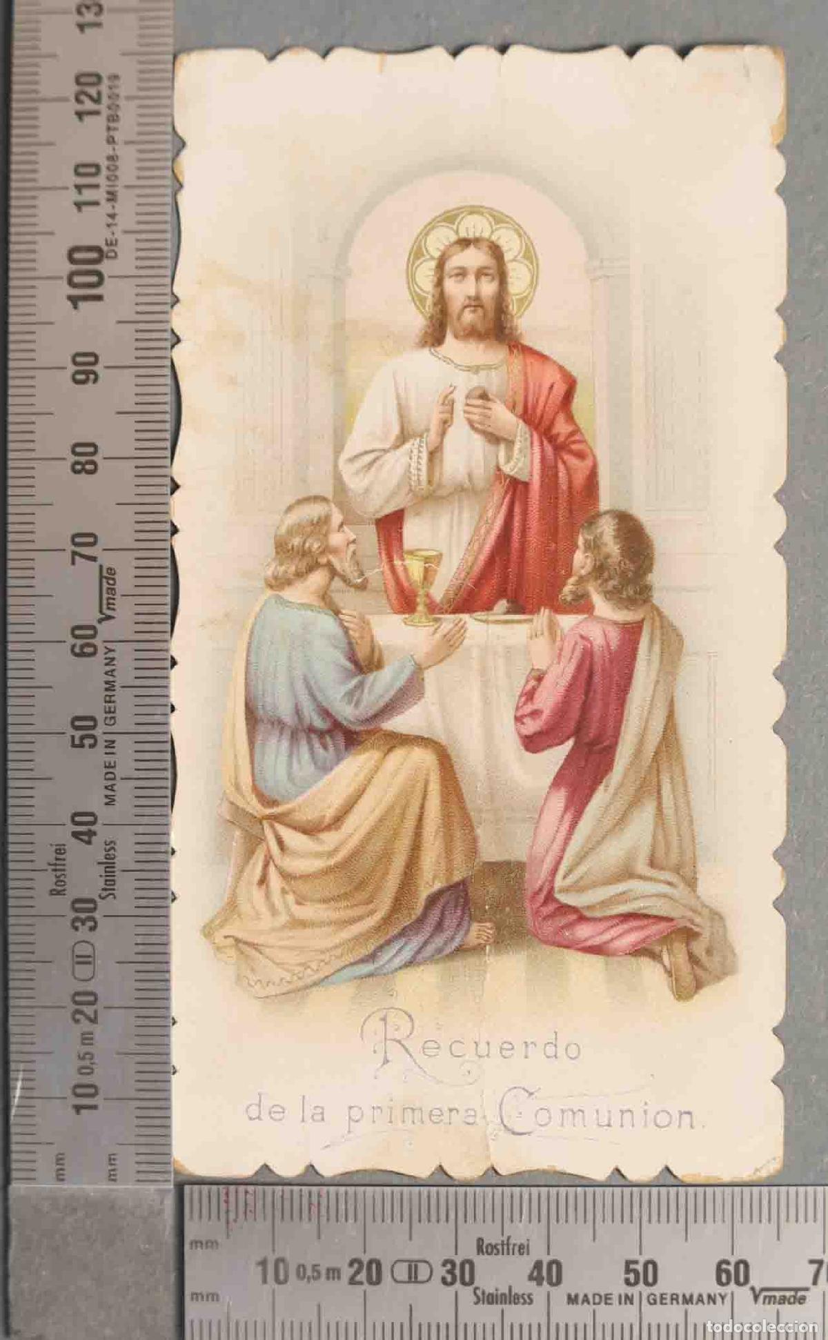 Cartes Postales: ESTAMPA. PRIMERA COMUNION. ESCLAVAS DEL SAGRADO CORAZON DE JESUS. CADIZ 1897