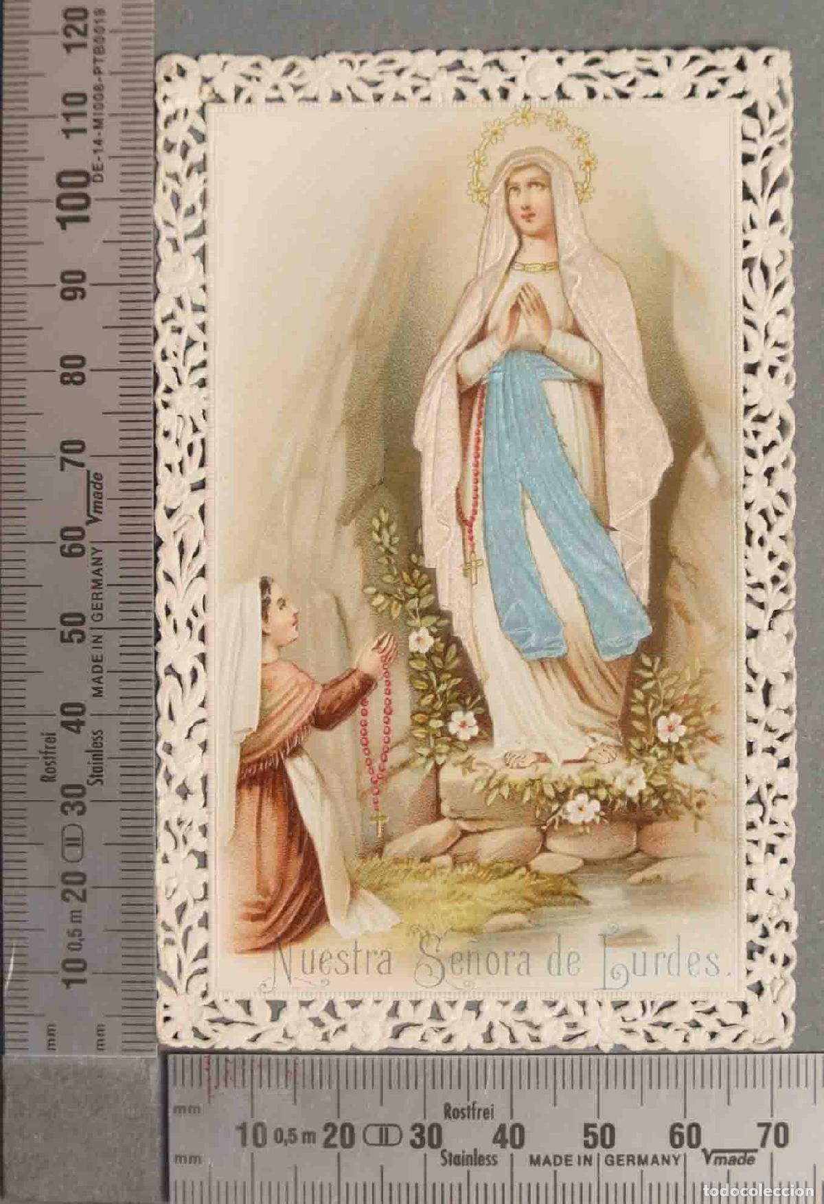 Cartoline: ESTAMPA. PUNTILLA. NTRA SRA DE LOURDES. HISTORIA APARICION