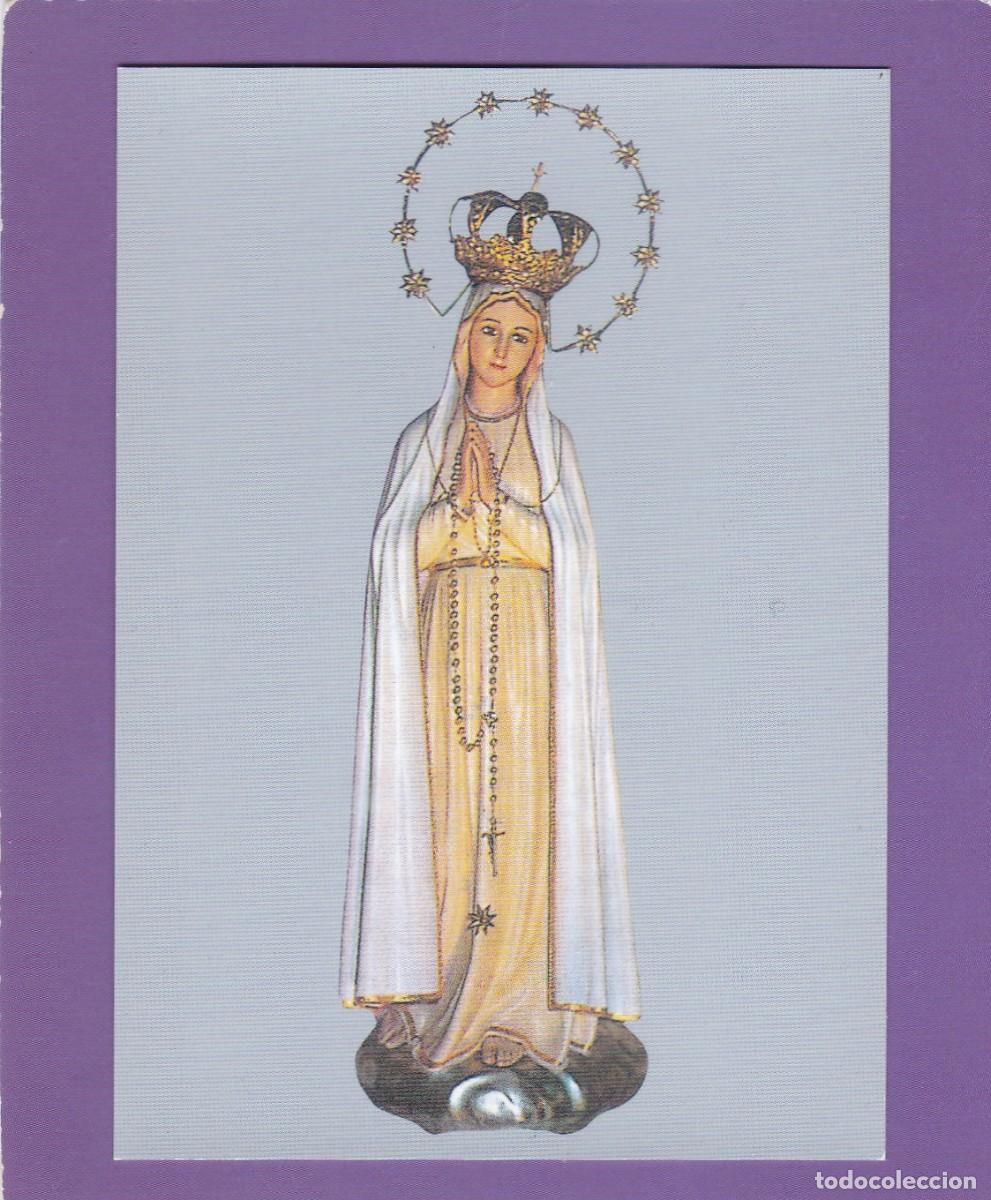 Postales: ESTAMPA NUESTRA SE&Ntilde;ORA DE FATIMA - ORACION. ACORDAOS (REVERSO)