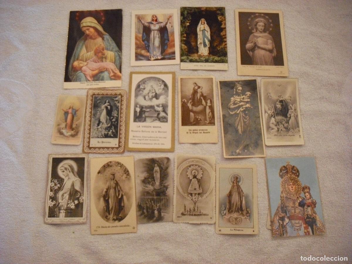 Postkarten: LOTE DE 16 ESTAMPAS DE VIRGENES