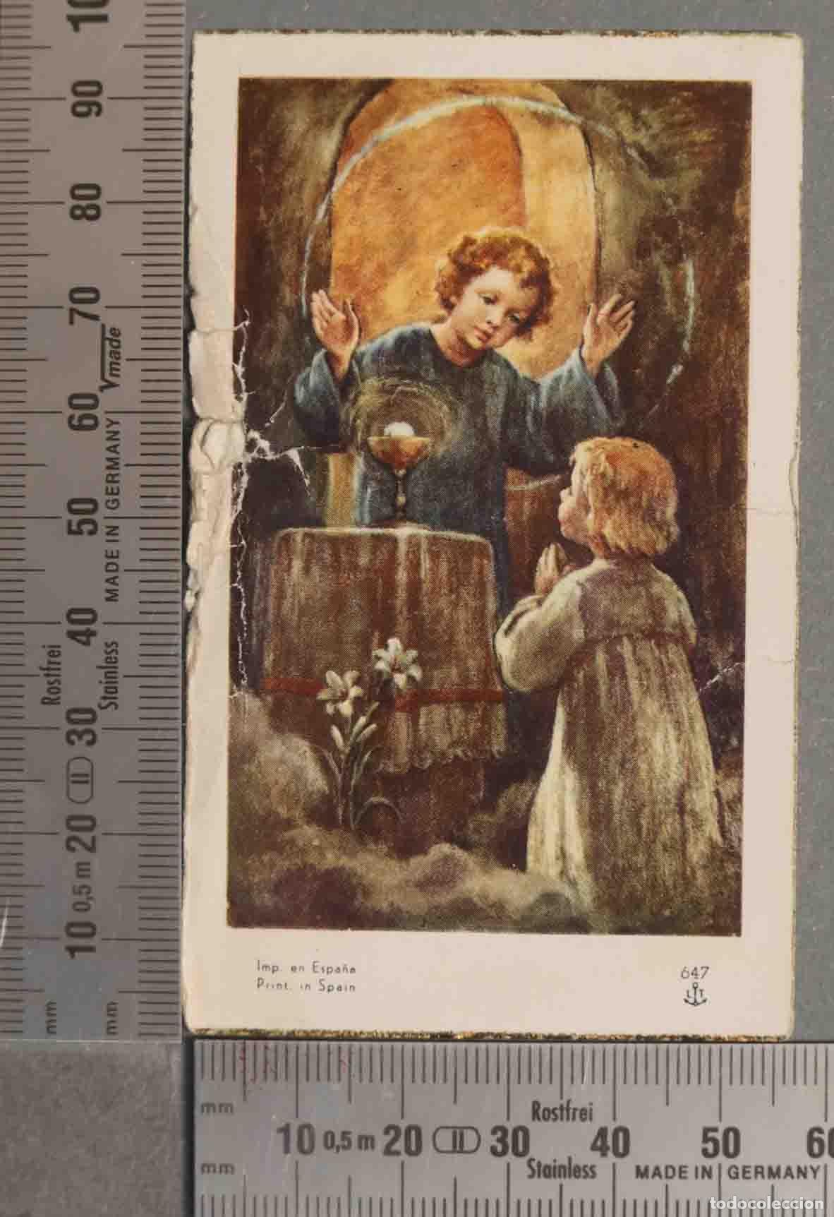 Postais: ESTAMPA. CONFIRMACION. OBISPO DE SEGOVIA LLORENTE FEDERICO LAS NAVILLAS 1955