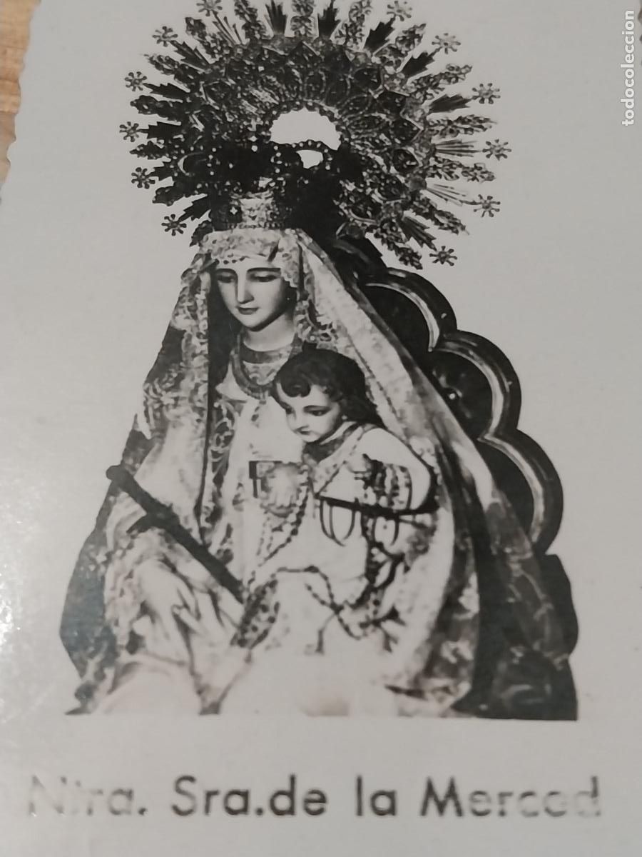 Postales: VIRGEN MERCED ESTAMPA RECORDATORIO ANTIGUO BORDE DENTADO 9,5X6CMS APRX