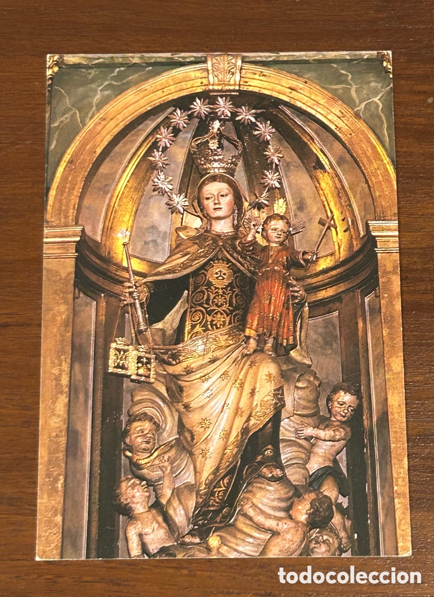 Postales: TARJETA POSTAL SIN CIRCULAR. CARMELITAS DESCALZAS. ALTAR MAYOR. SANTIAGO DE COMPOSTELA